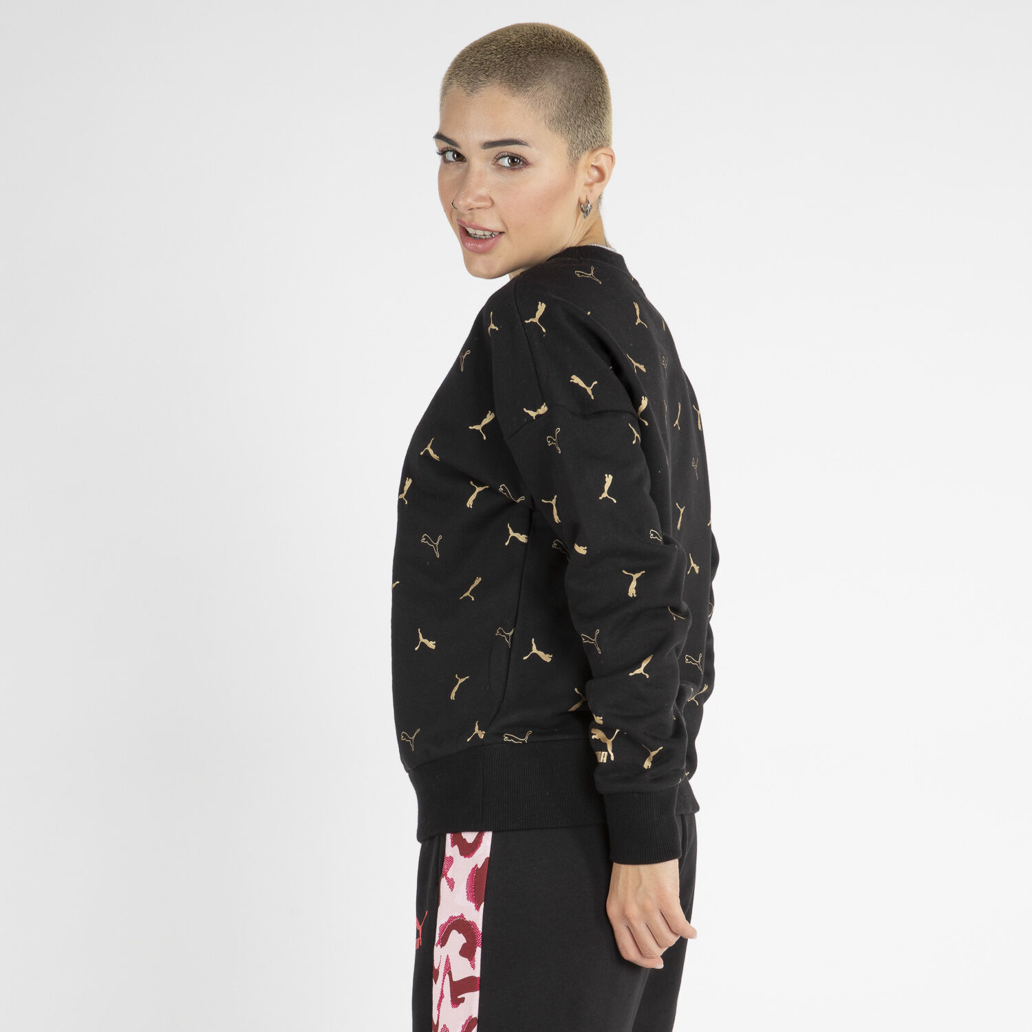 Puma sweatshirt crew neck black and gold AW LAB