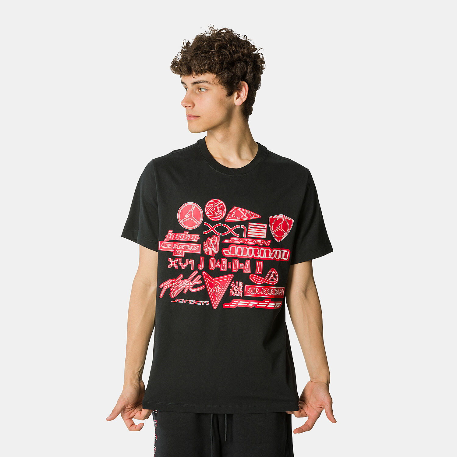Black red sale jordan shirt