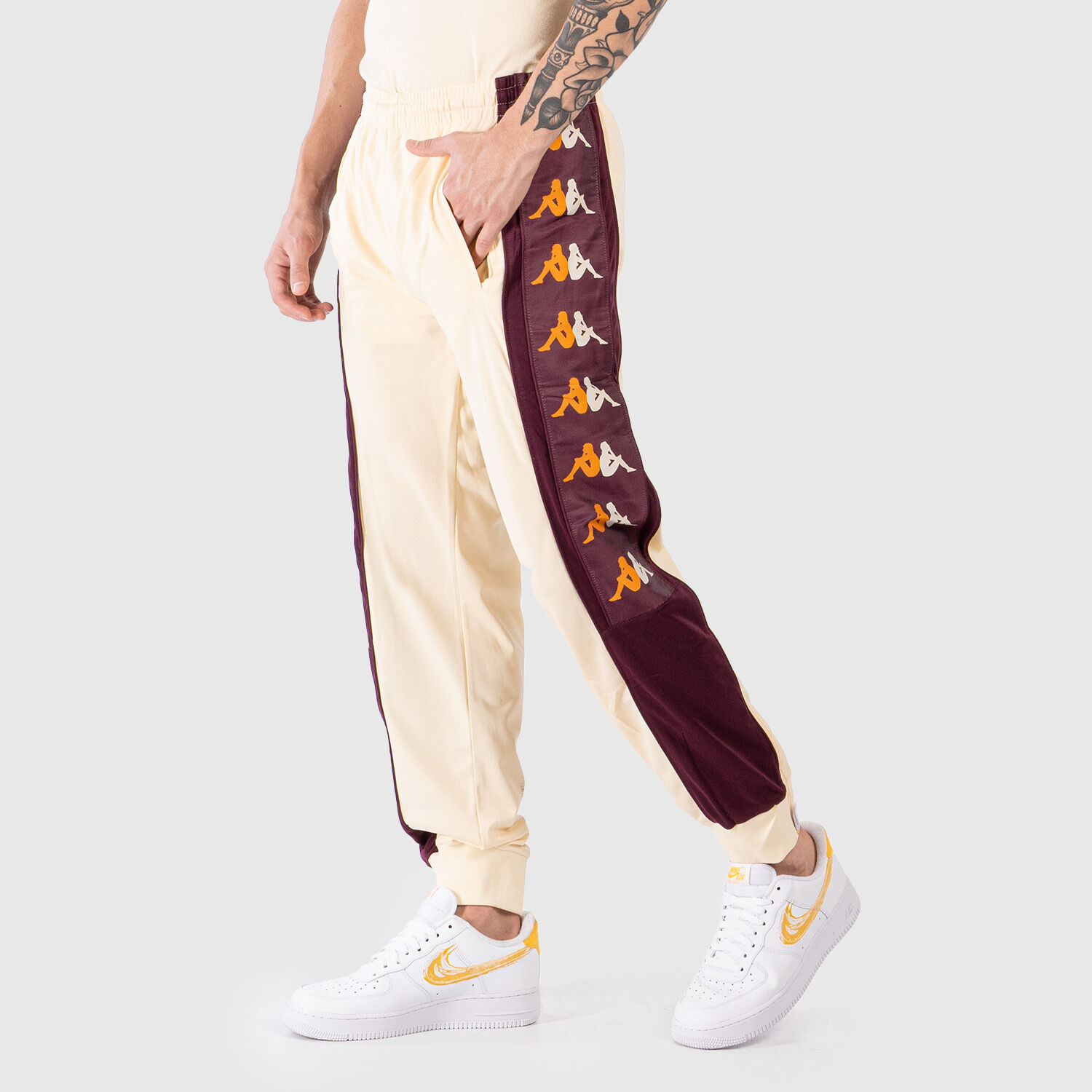 Beige kappa shop pants