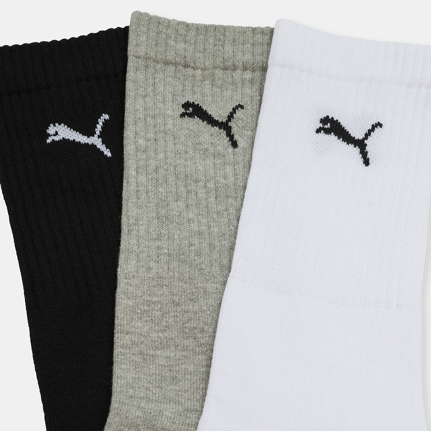 Puma long socks 39 42 3 pairs black grey and white AW LAB