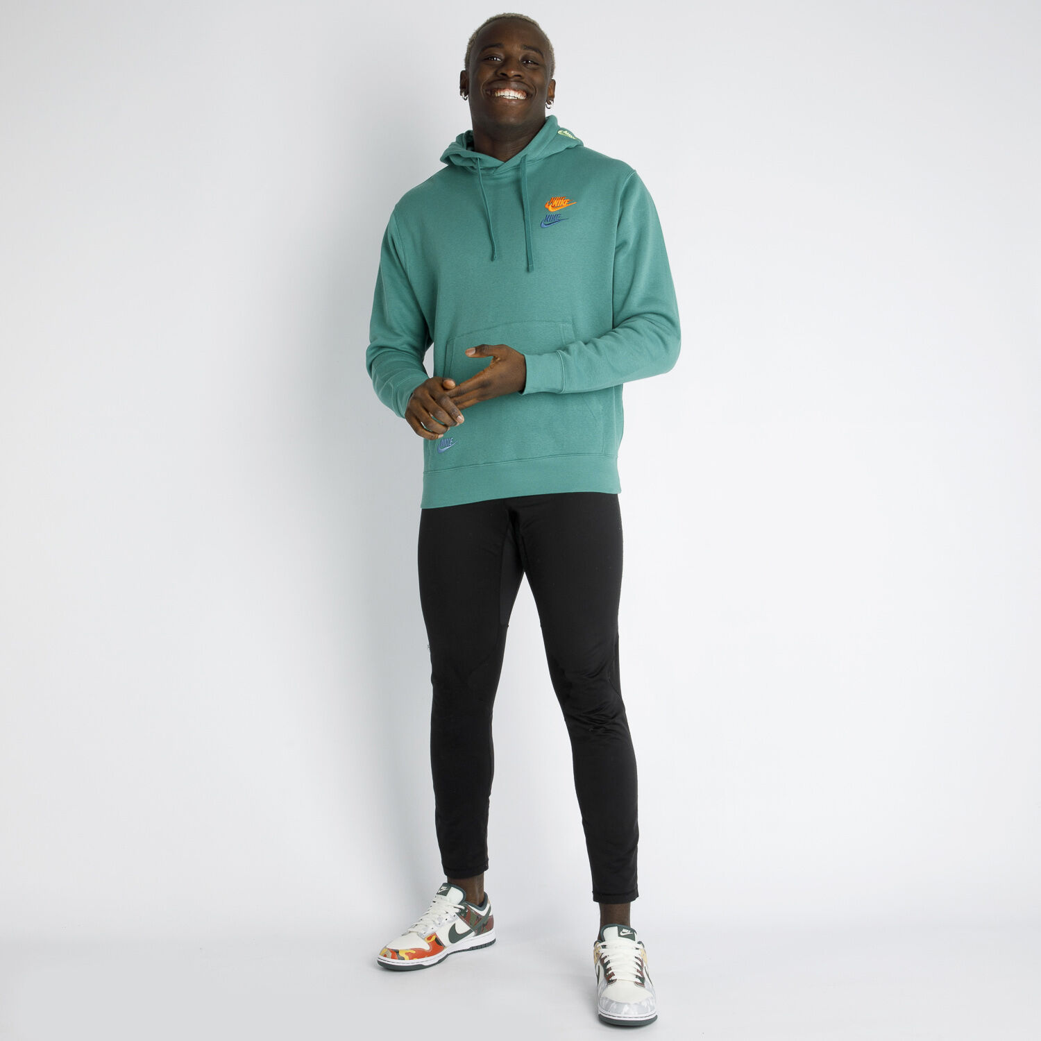Multi colored top nike hoodie