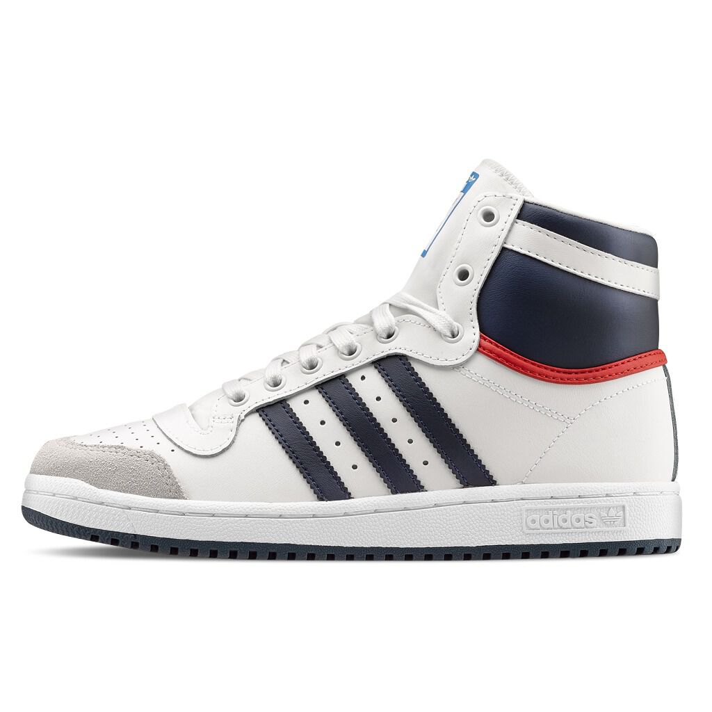ADIDAS TOP TEN HI white and blue shoes AW LAB