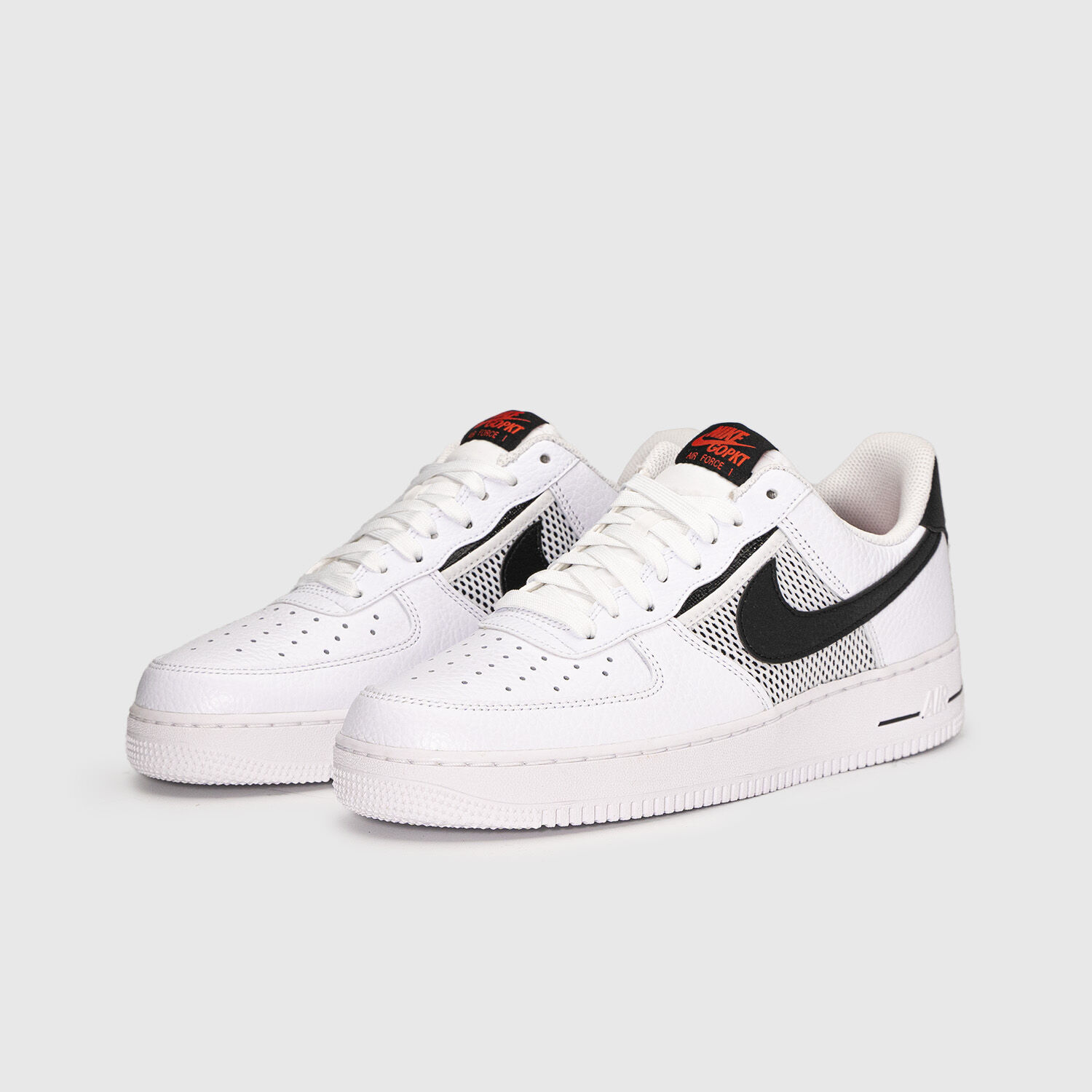 Nike Air Force 1 07 LV8 white black and red AW LAB