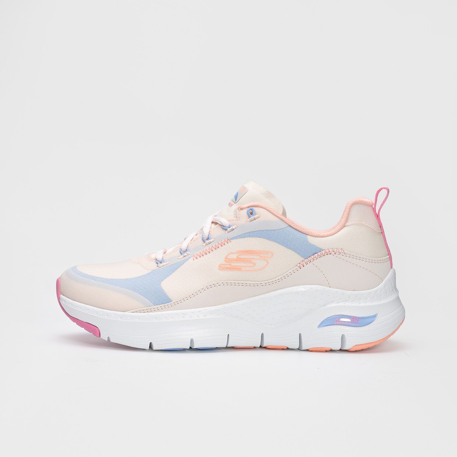 Pink blue and white skechers outlet