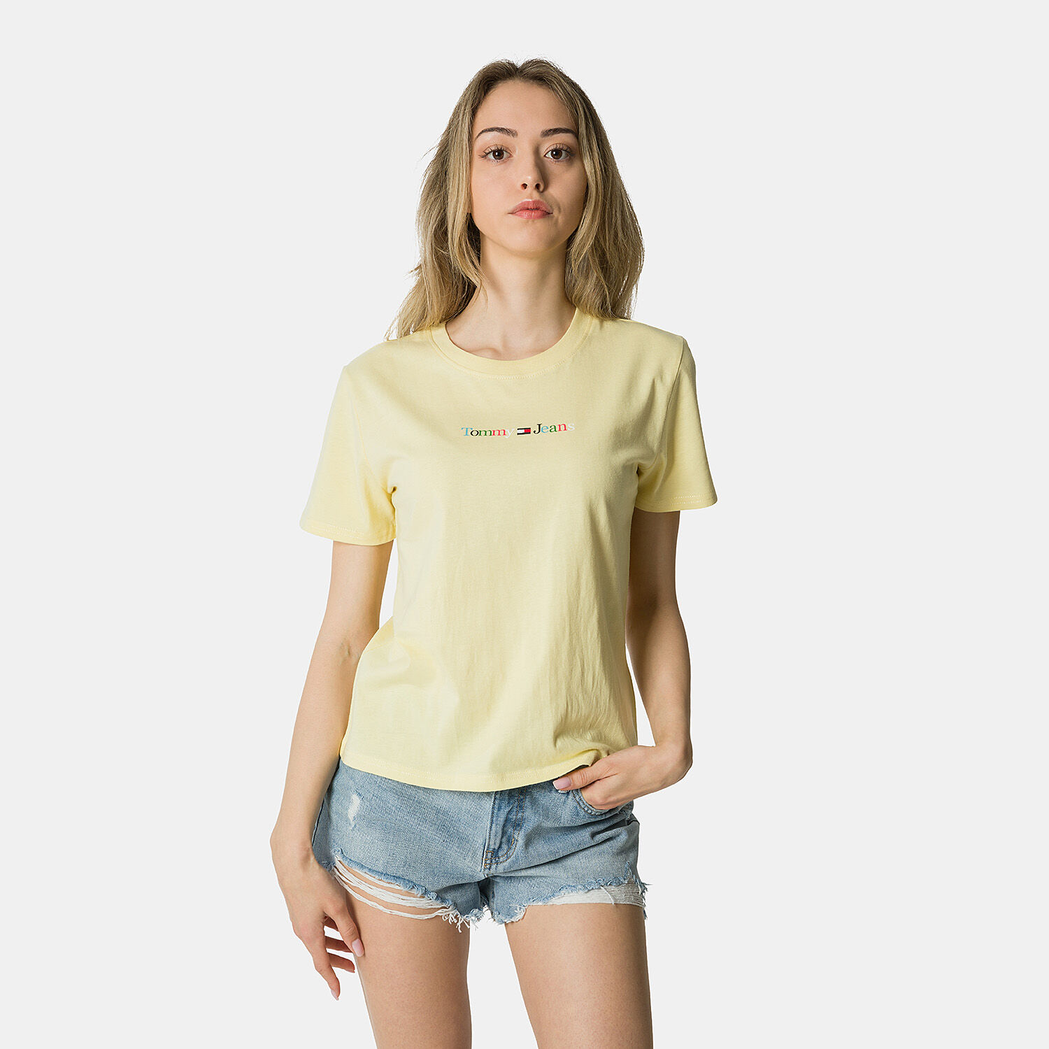 Tommy hilfiger t 2025 shirt women's yellow