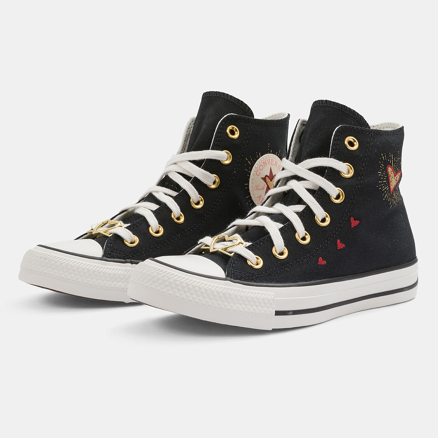 Converse Chuck Taylor All Star Hearts black white and red AW LAB