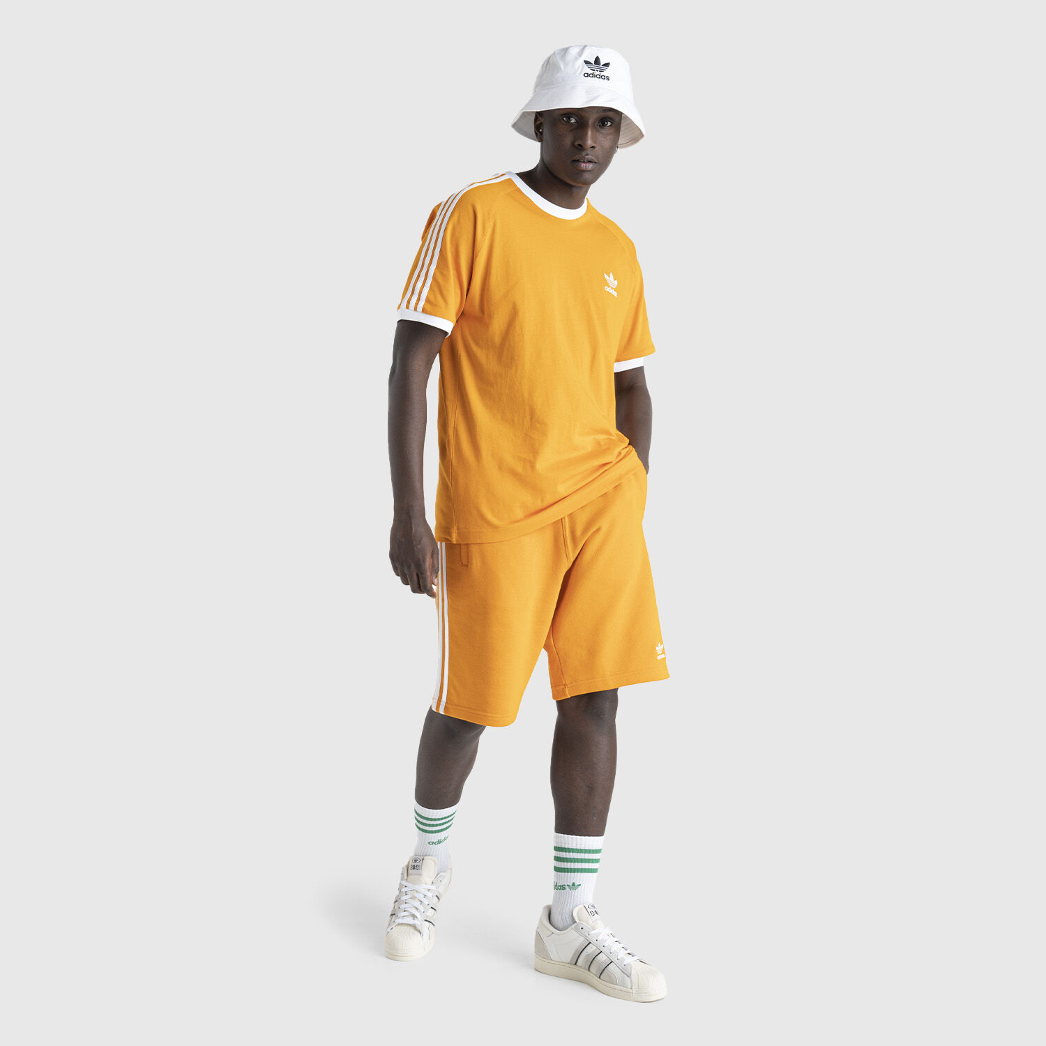 Adidas 3 stripes orange hot sale