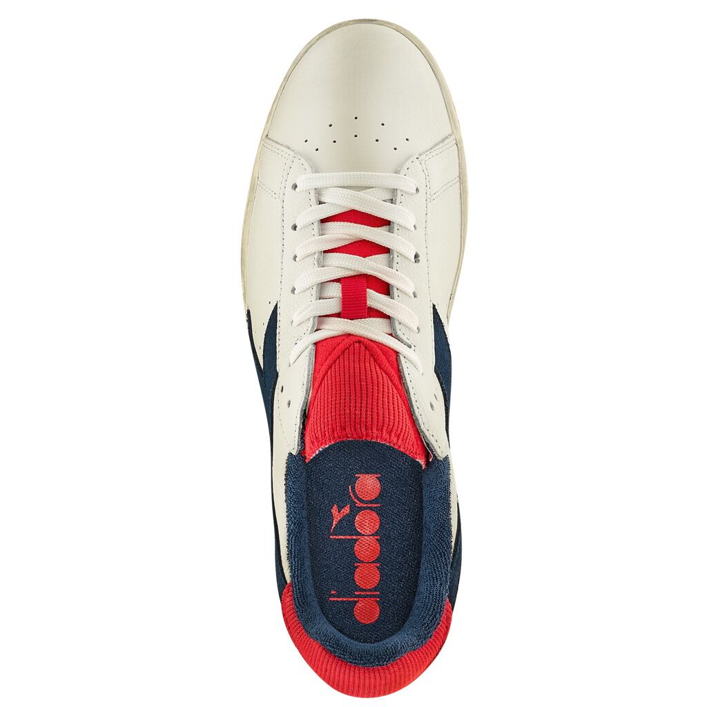 diadora Game L Low Used white red and blue shoes AW LAB