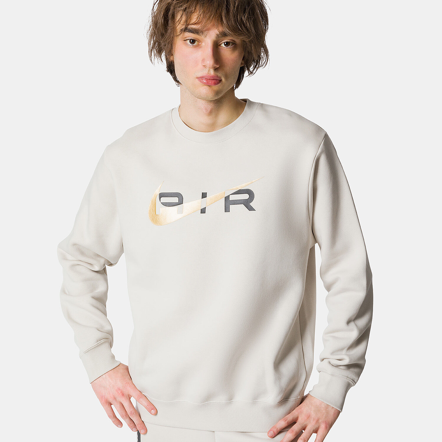 Nike Air sweatshirt beige black and gold AW LAB