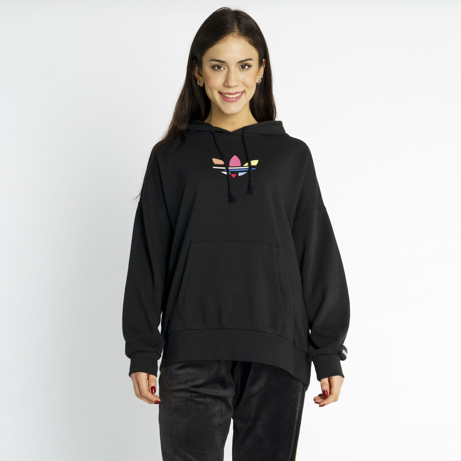 Adidas adicolor Shattered Trefoil Oversize Sweatshirt in black for