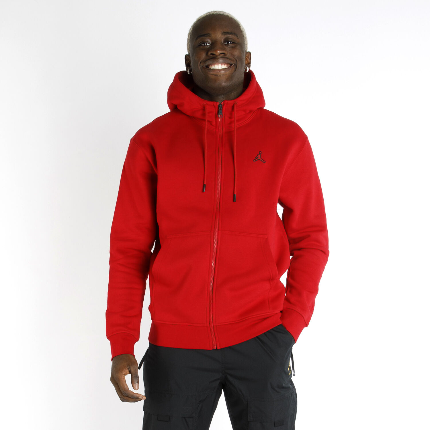 Jordan red hotsell and black hoodie