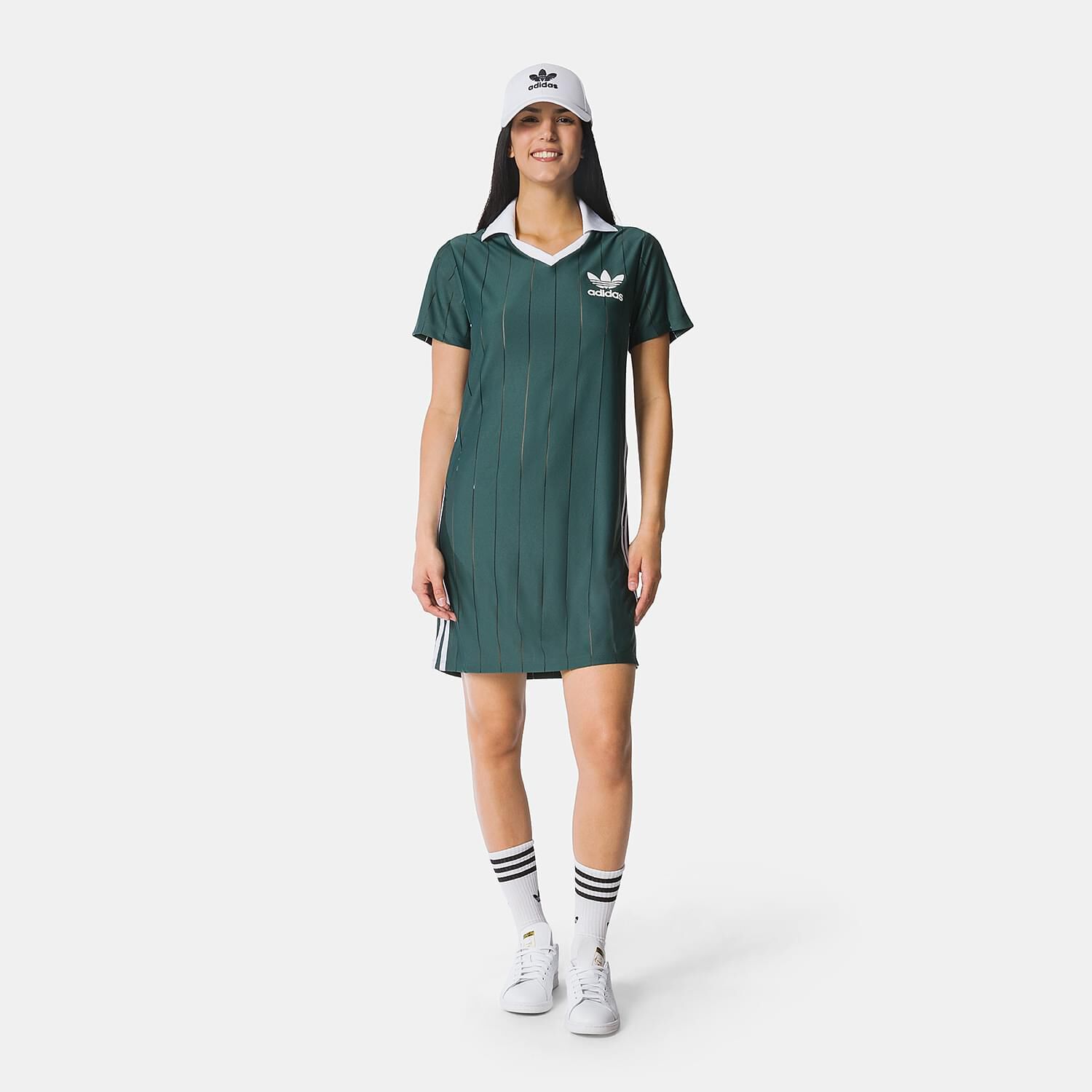 adicolor 3 Stripes Pinstripe green and white Dress adidas AW LAB