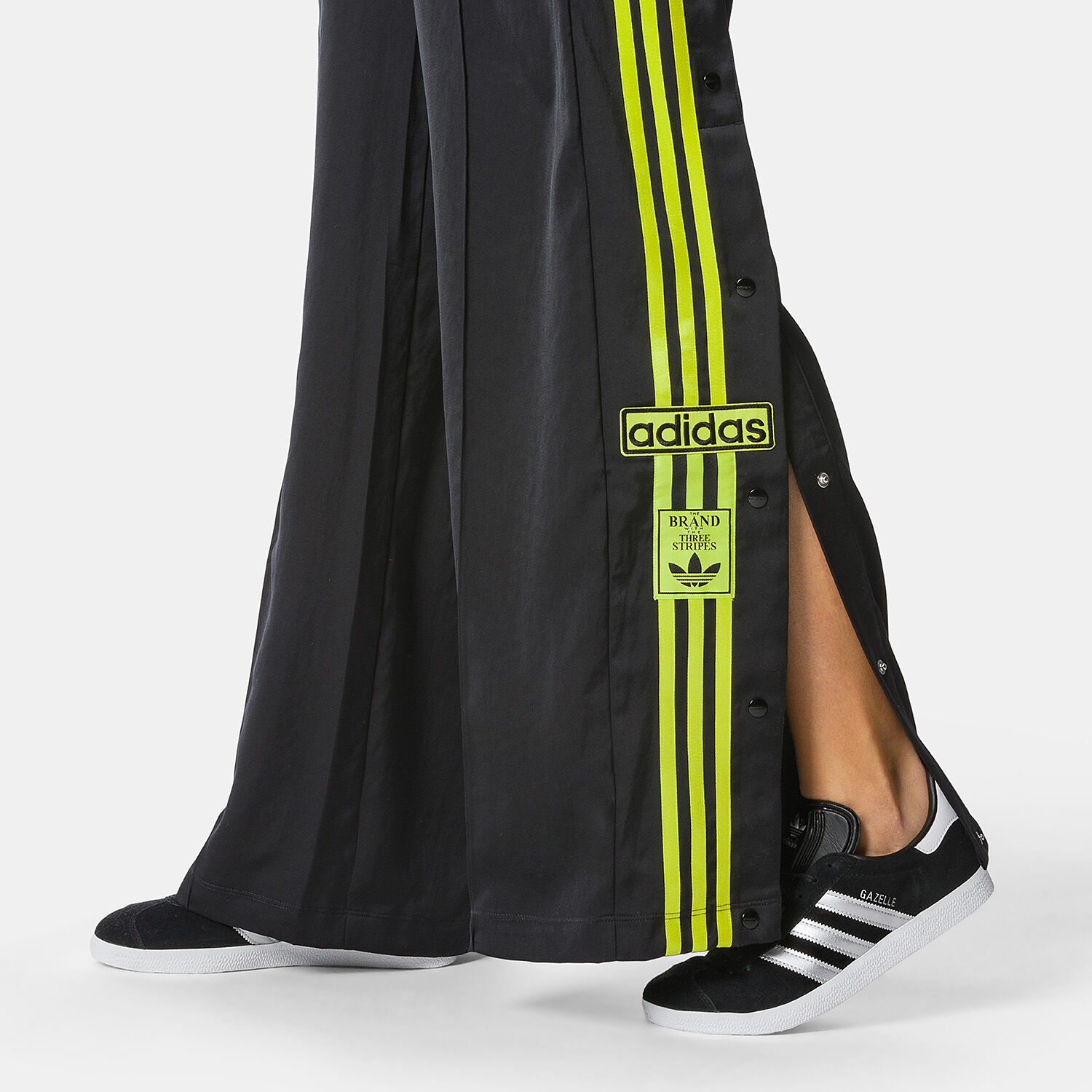 adidas Adibreak Satin pants black and yellow AW LAB