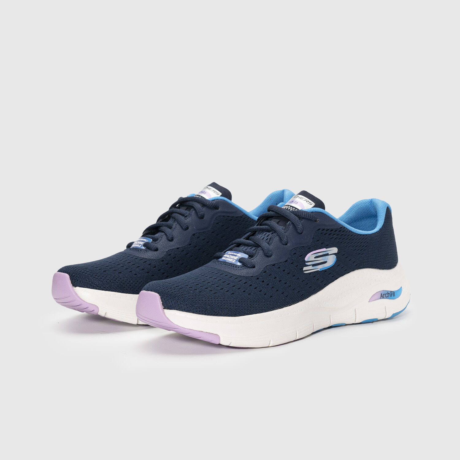 Skechers black discount with multicolor