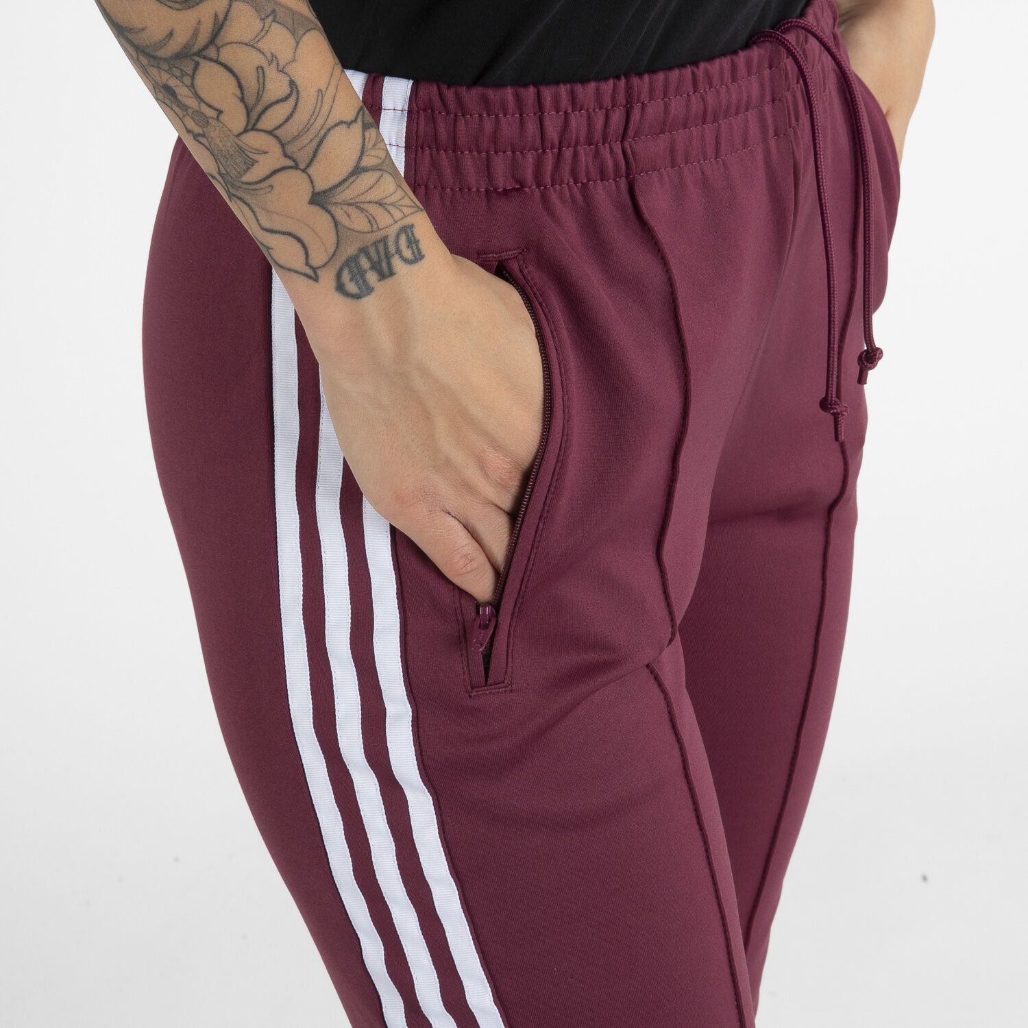 ADIDAS SST PRIMEBLUE WOMEN S TRACK PANTS BURGUNDY AW LAB
