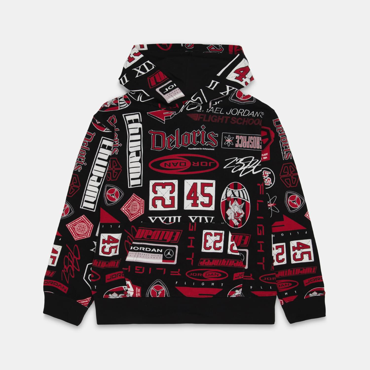 black white and red jordan hoodie