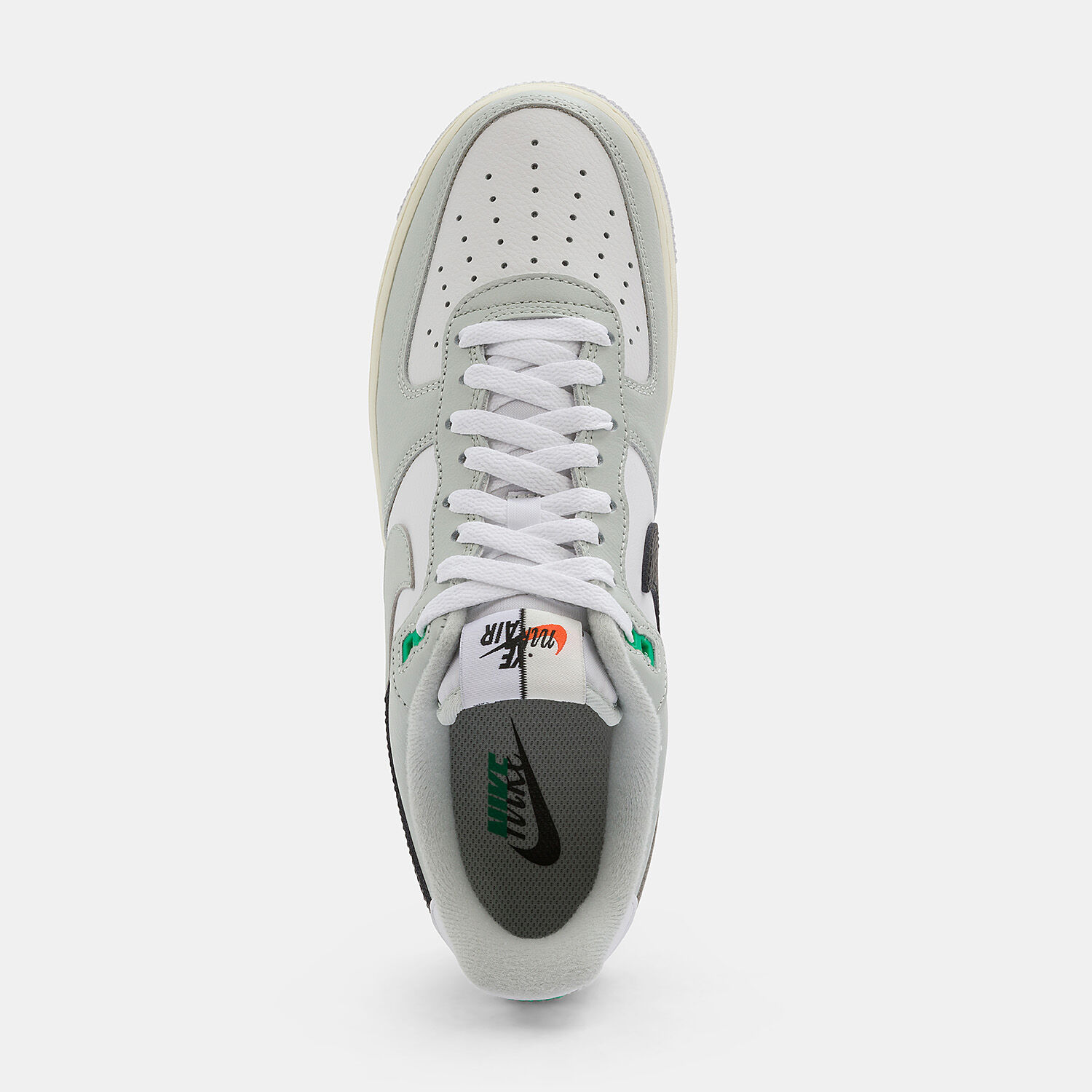 Nike Air Force 1 07 LV8 grey white and green AW LAB