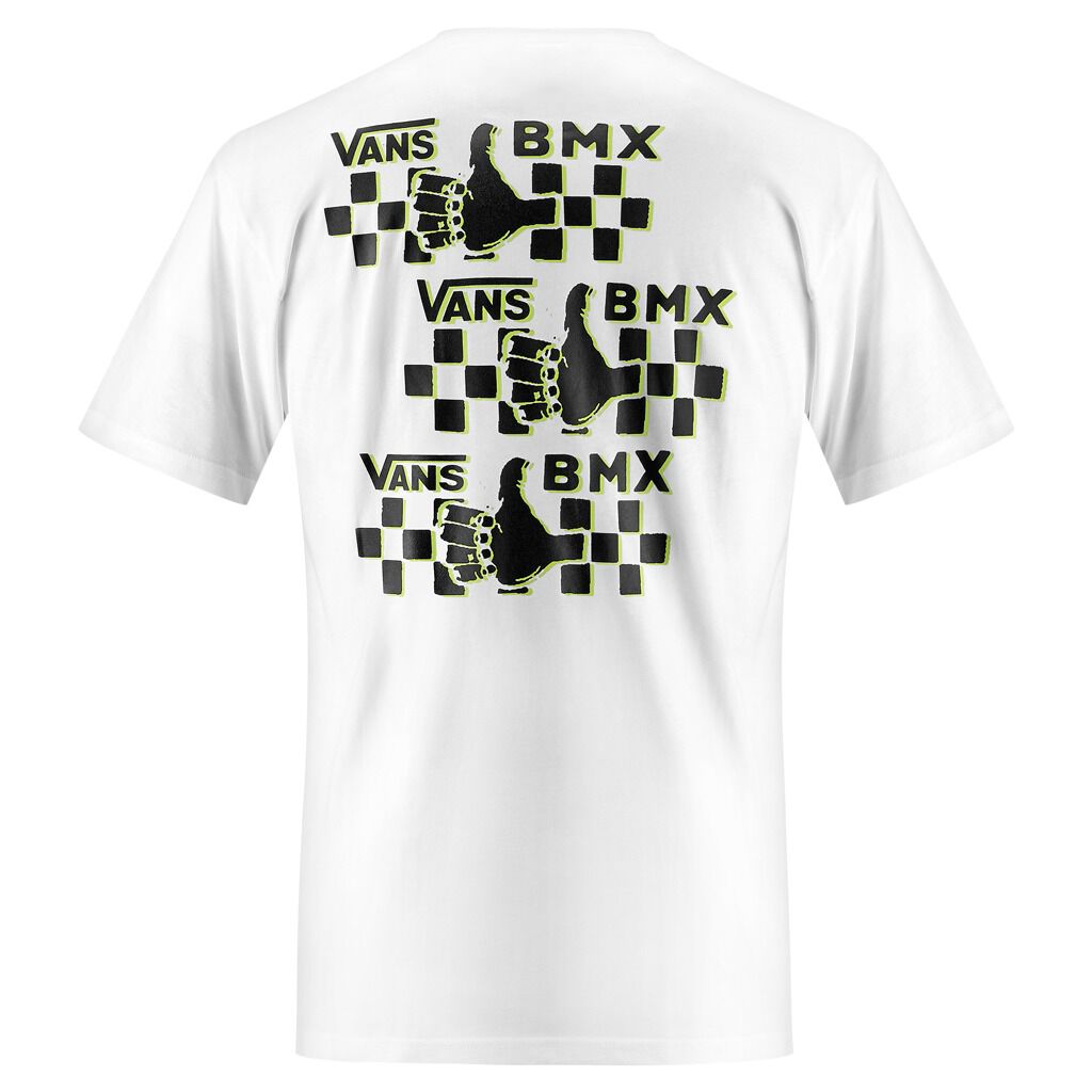 VANS BMX GREEN LIGHTED white black and green T shirt AW LAB