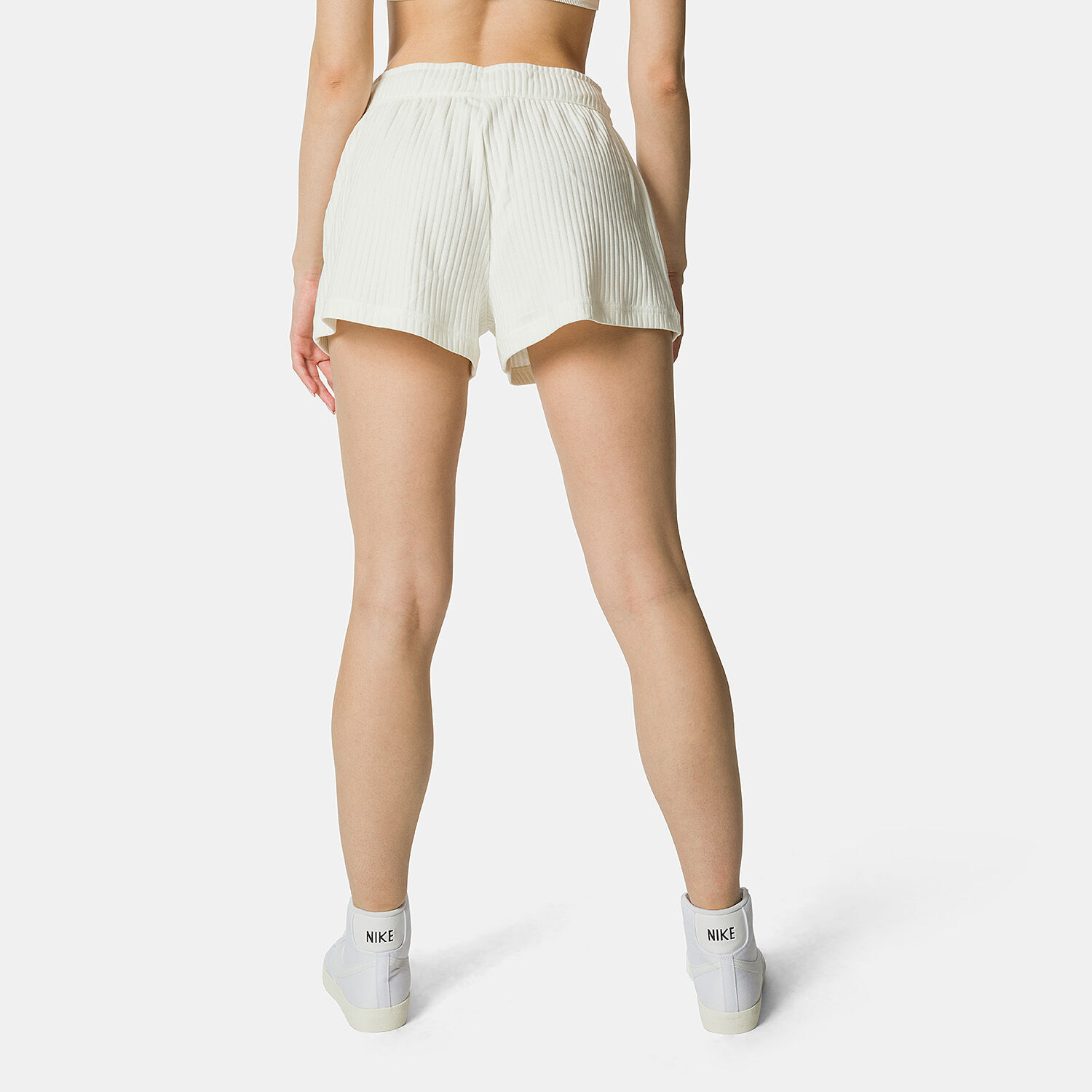 Womens white shop jersey shorts