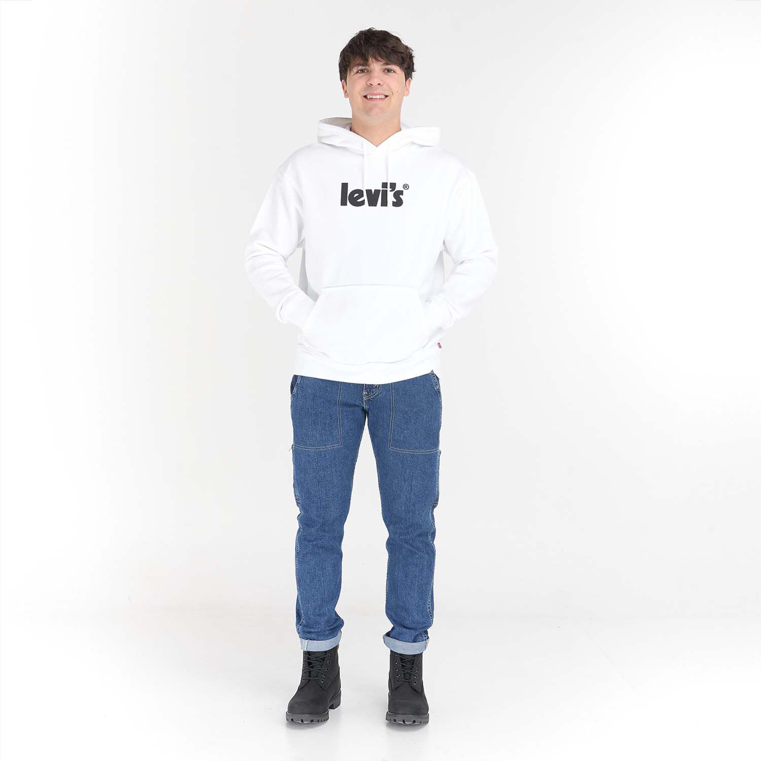 Felpa levis bianca uomo shop