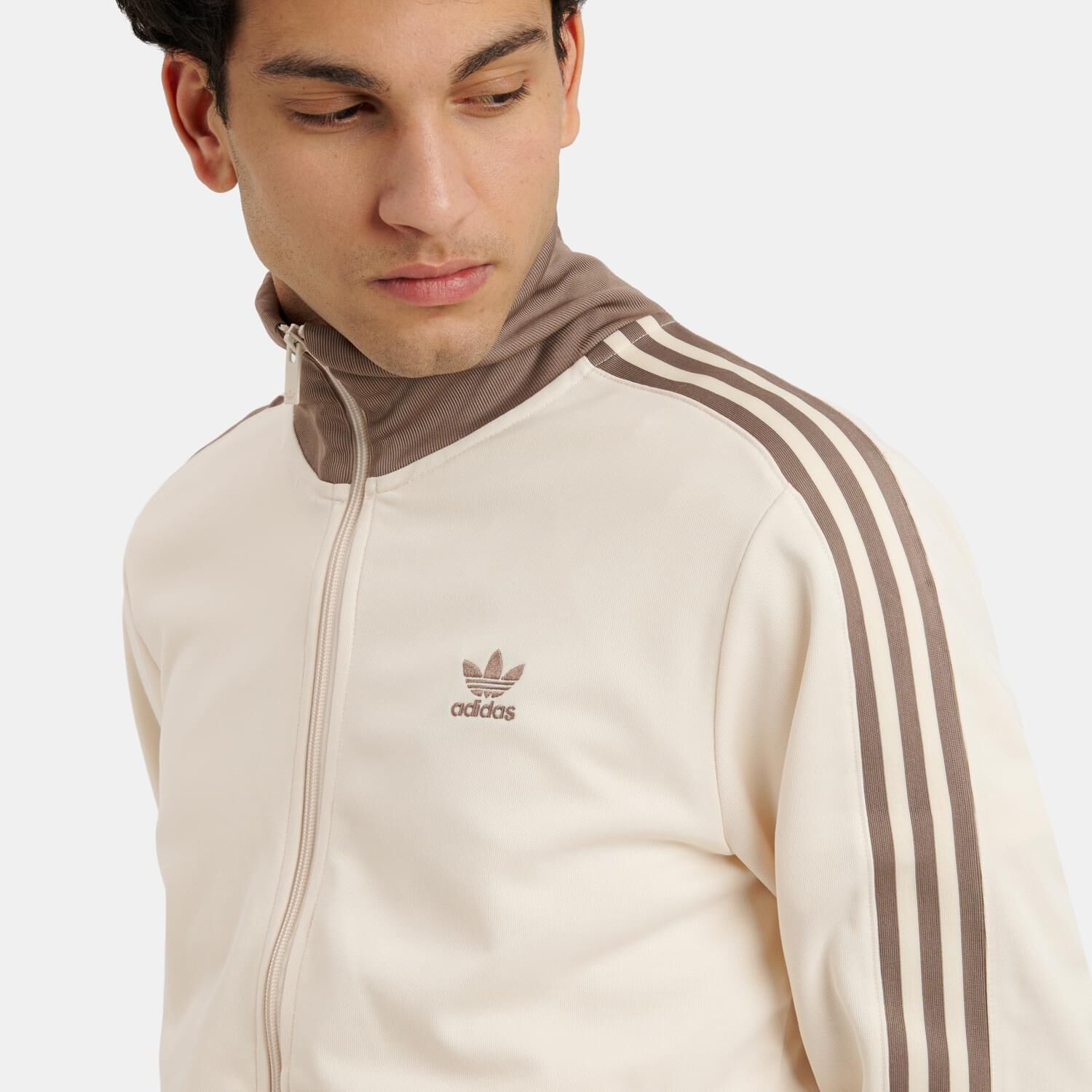 adidas BECKENBAUER TRACKTOP アイボリー ブラウン L adidas Track Top adicolor Classics Beckenbauer beige and brown zip