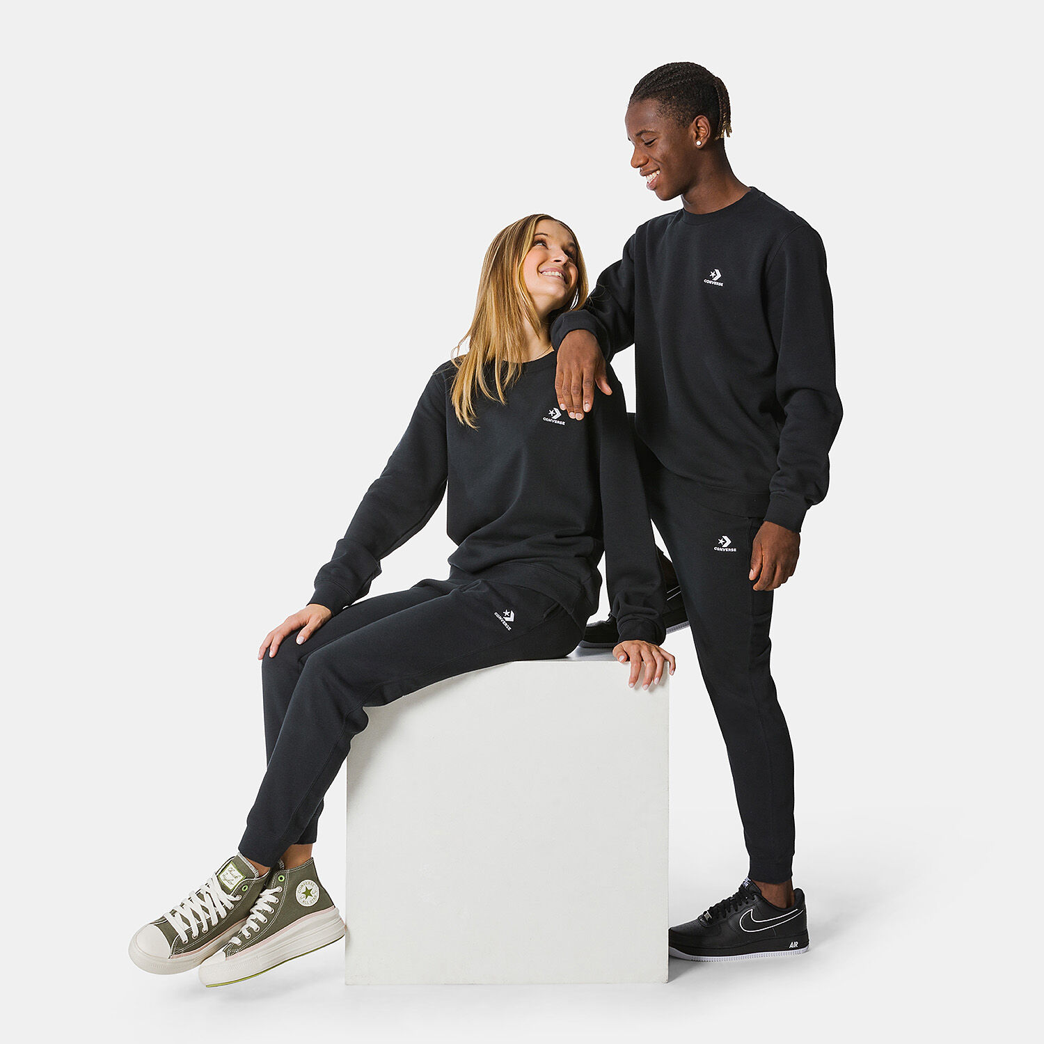 Converse Embroidered Star Chevron pants black AW LAB