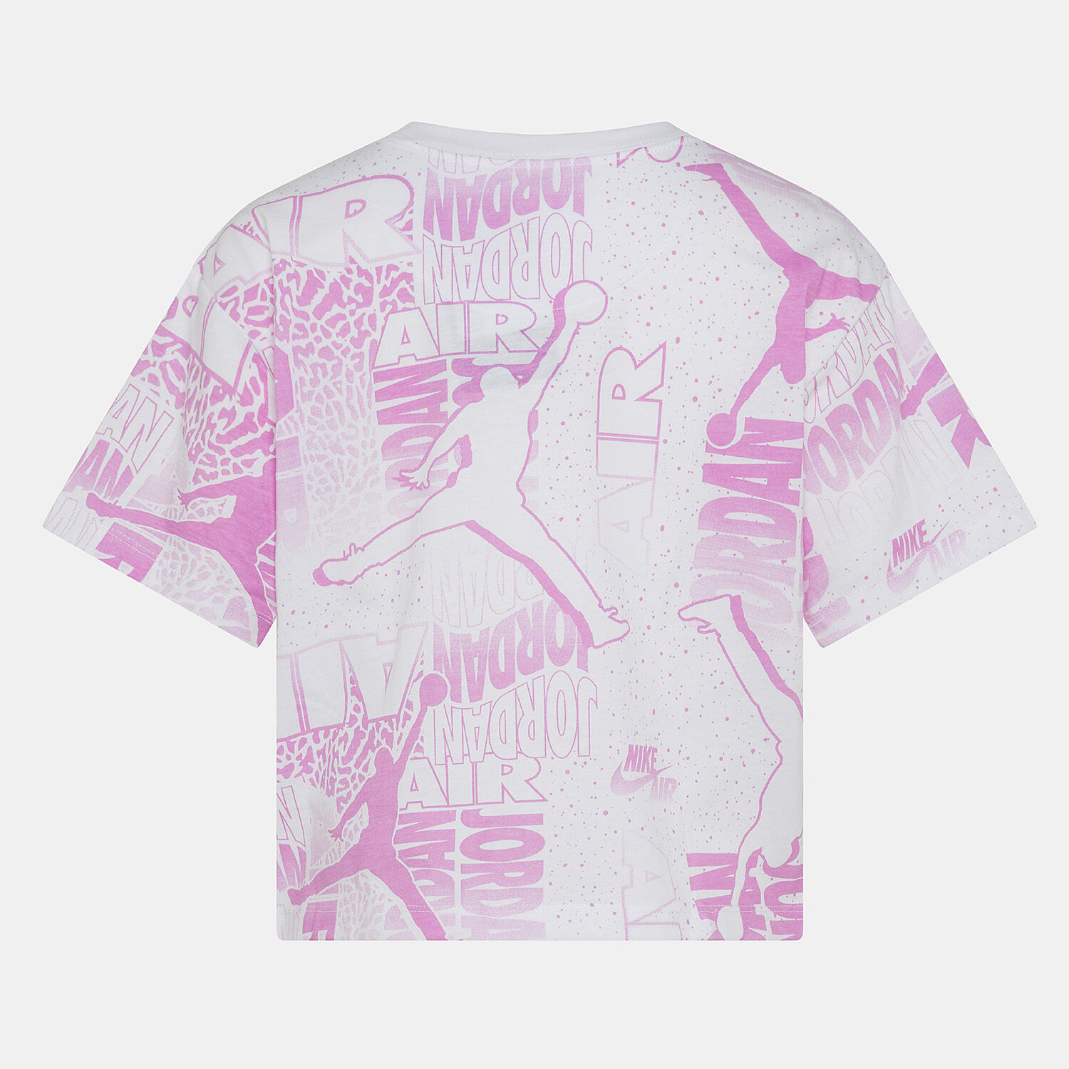 Jordan New Wave AOP T shirt teens fuchsia and white AW LAB