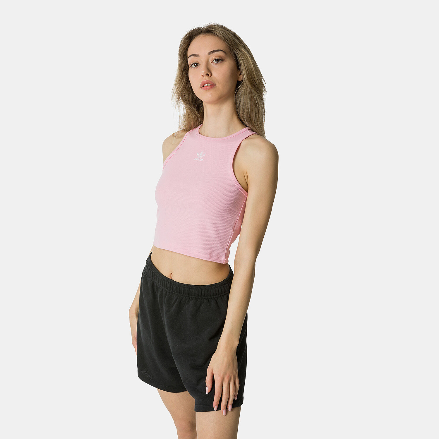 adidas Adicolor tank top pink and white AW LAB