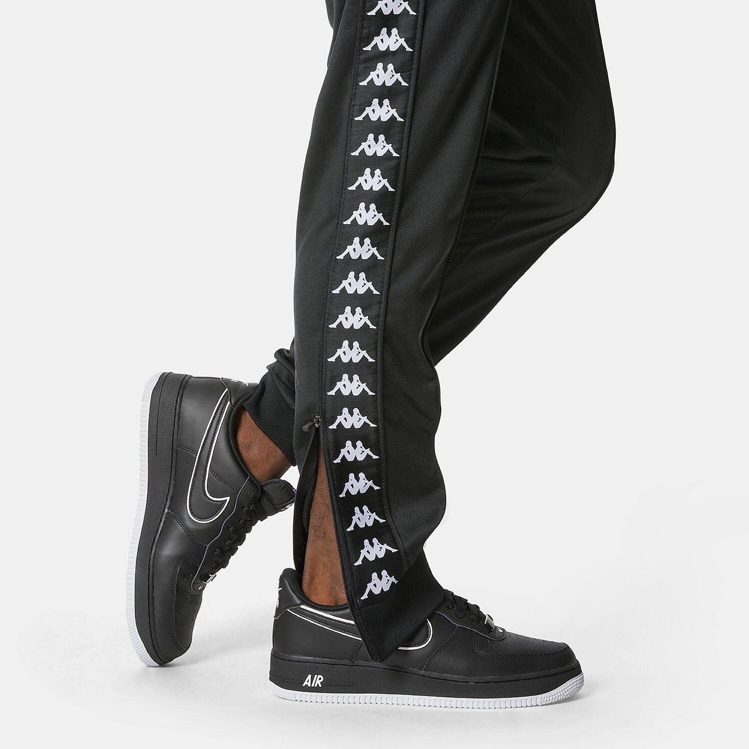 Kappa 222 Banda Rastoria Slim pants black and white AW LAB