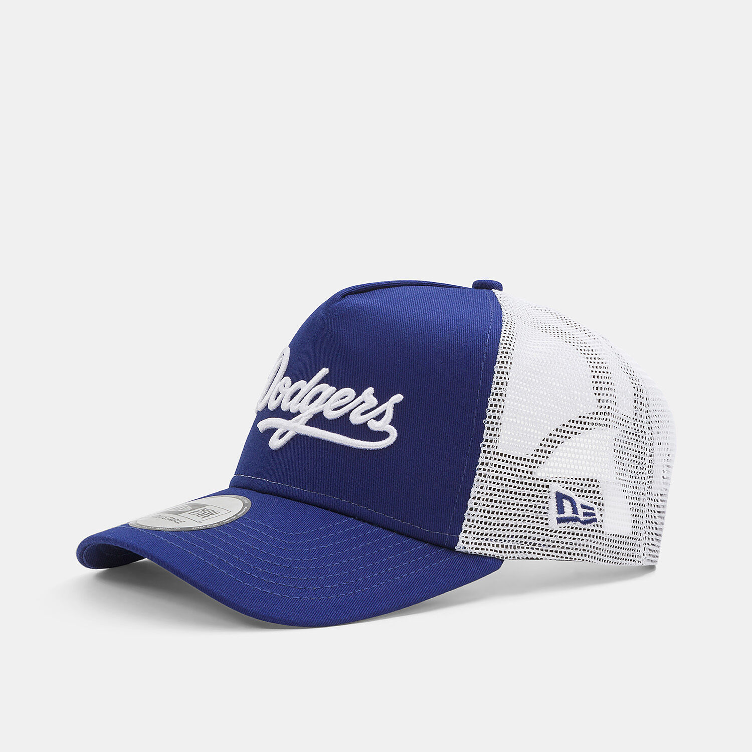 New Era LA Dodgers Team Script Trucker cap blue and white AW LAB