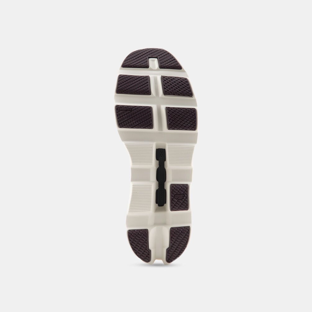 On Cloudmonster, white/brown