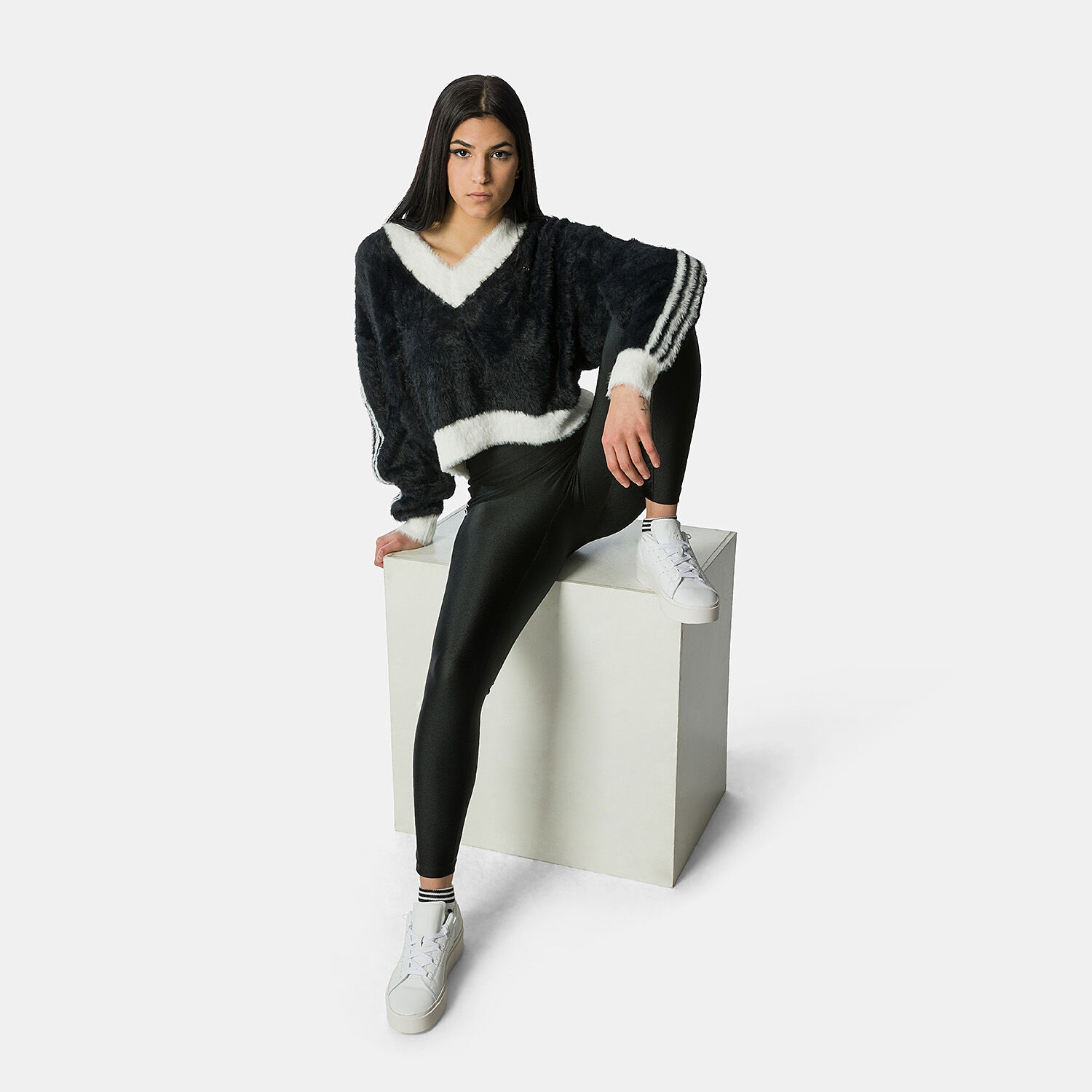 Adidas fluffy sweater sales