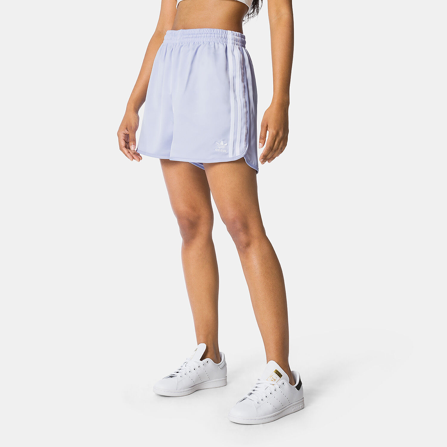 White satin shorts 2025