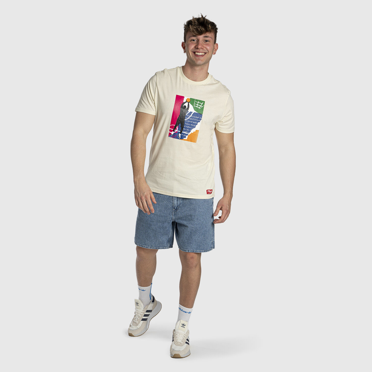 Fila Trabzon Tee T shirt beige and multicolor AW LAB