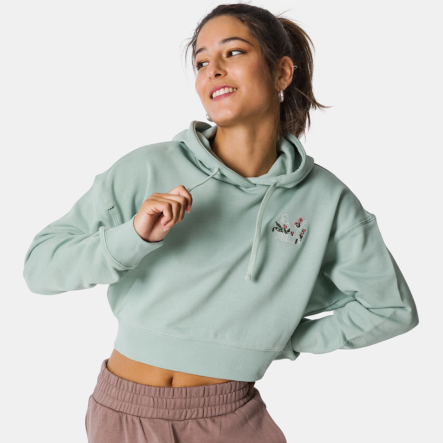 Crop hoodie puma shop