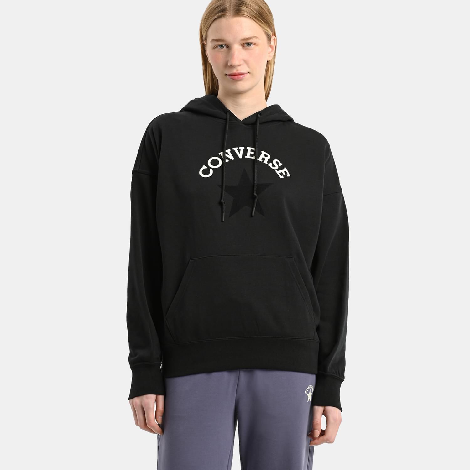 Womens black converse hoodie outlet