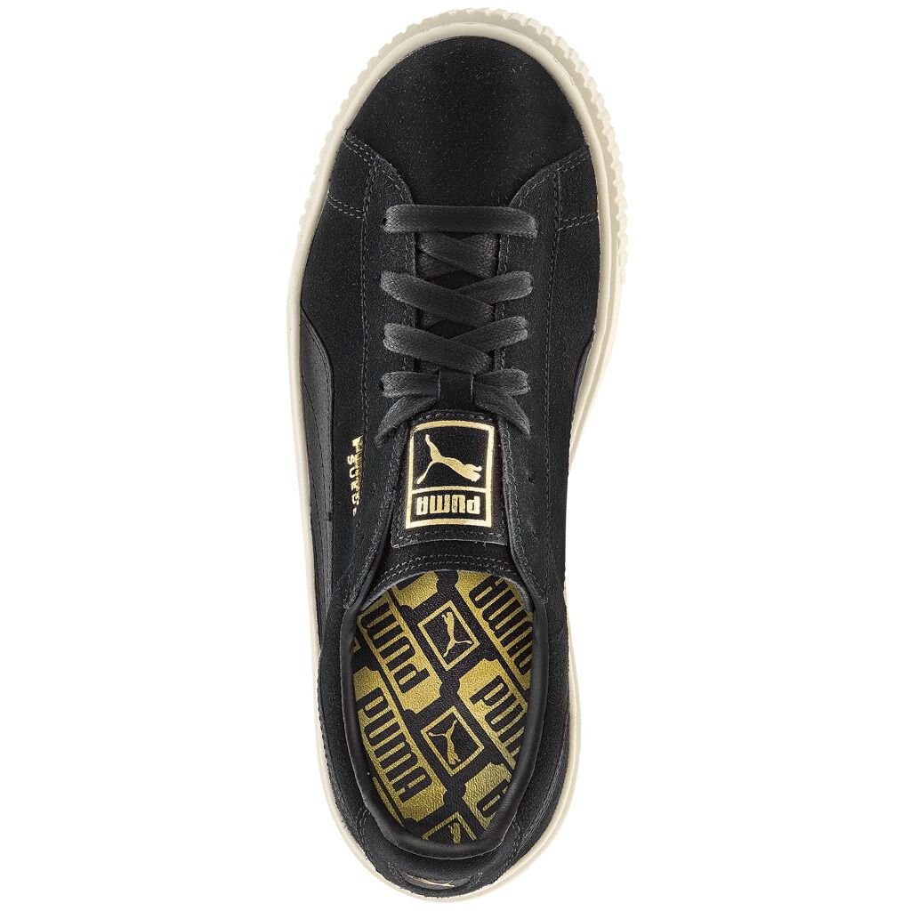PUMA Suede Platform Satin Black shoes AW LAB