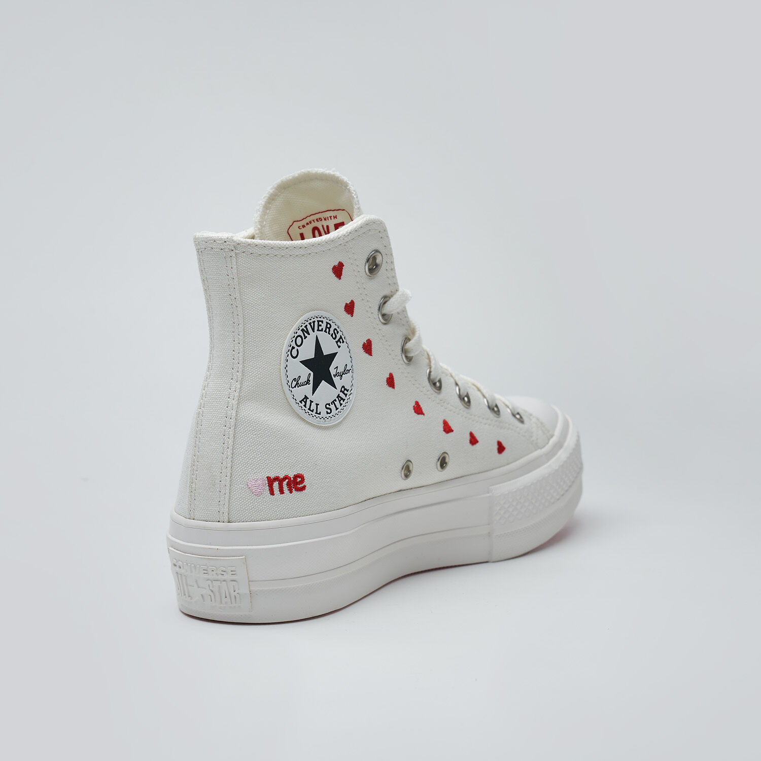 Chuck Taylor All Star Lift Platform Embroidered Hearts black