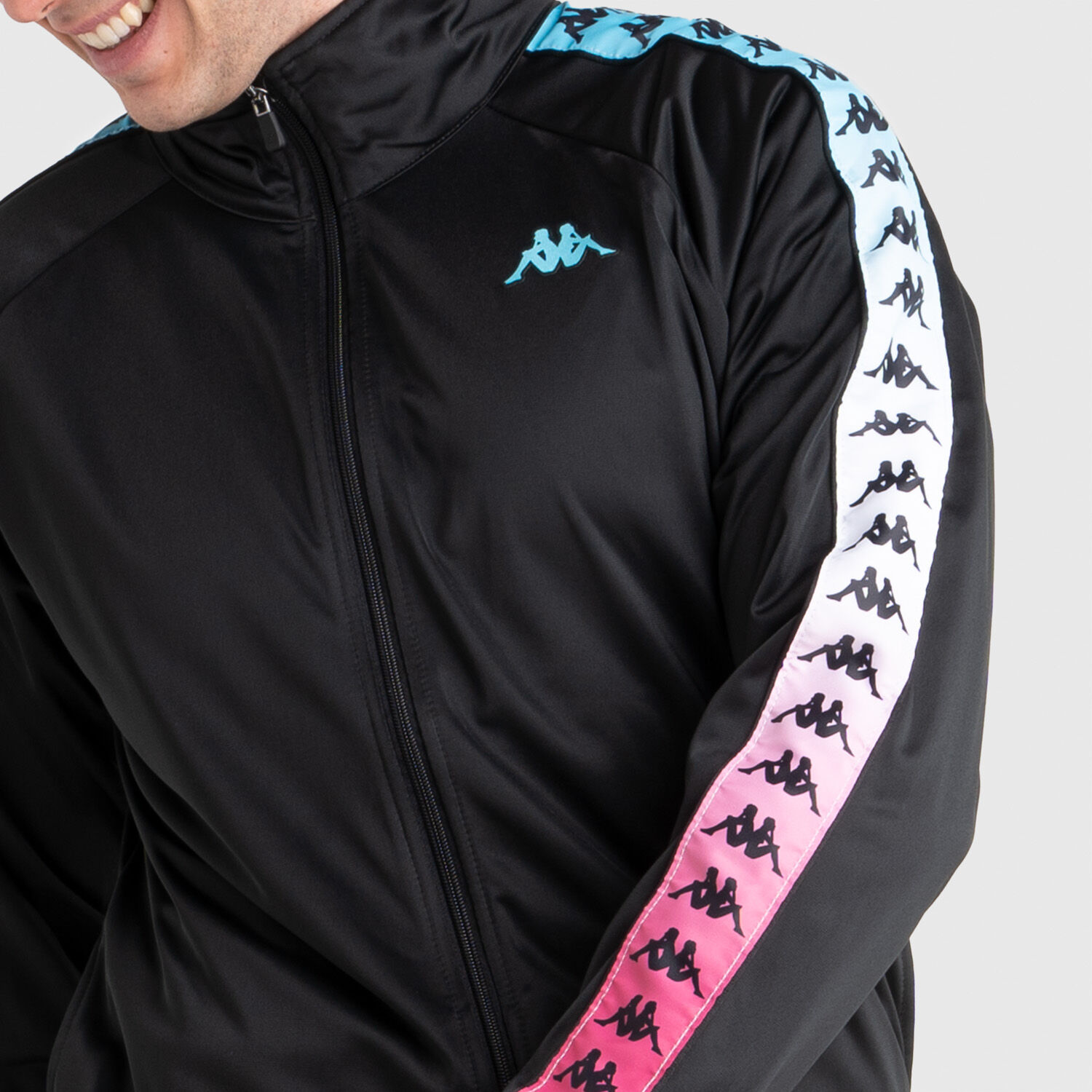 Felpa kappa nera e fucsia new arrivals