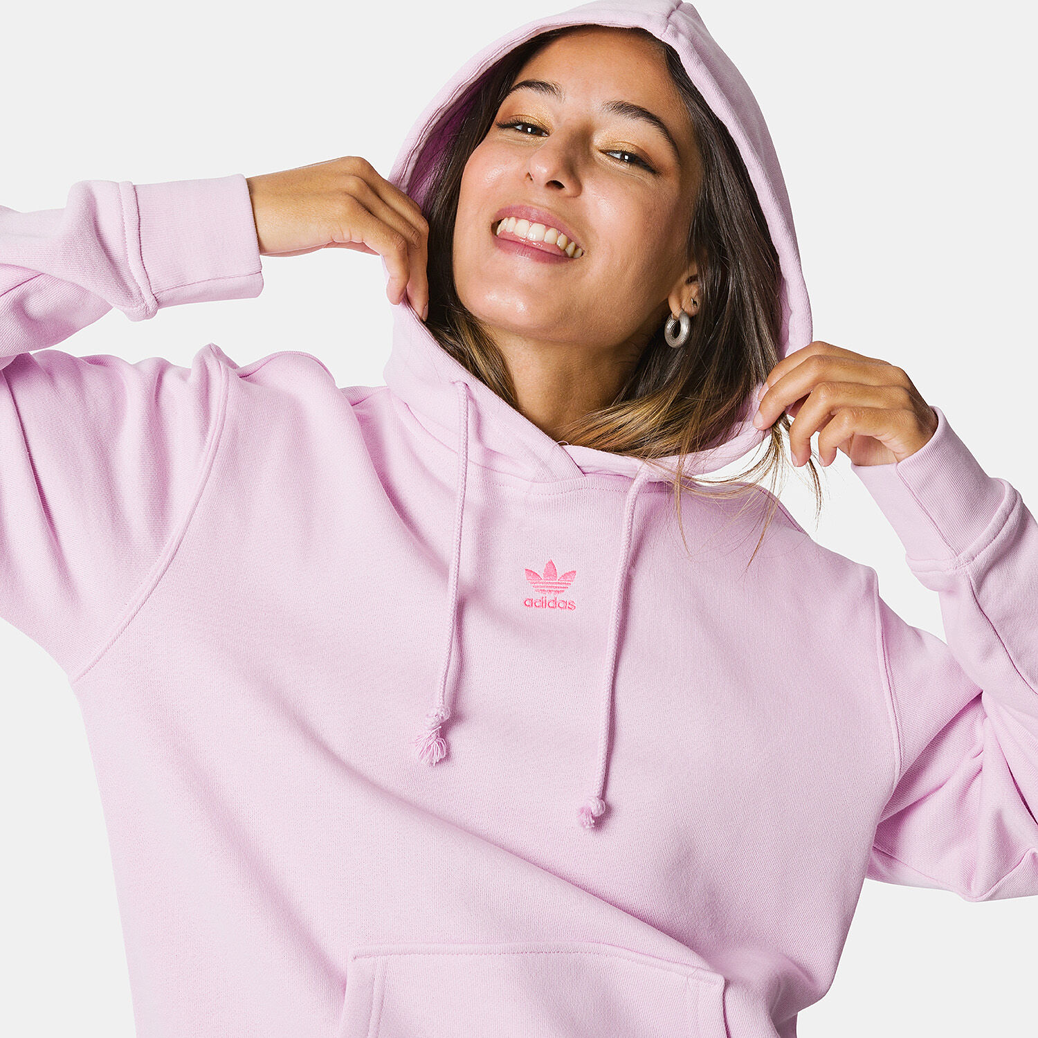 Sudadera rosada adidas sales
