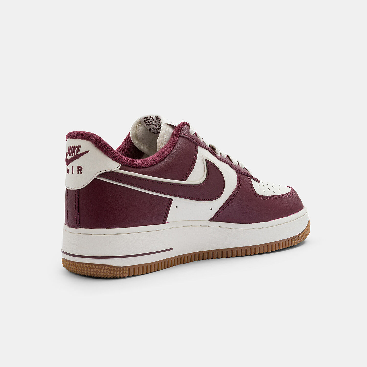 Nike Air Force 1 07 LV8 burgundy and white AW LAB