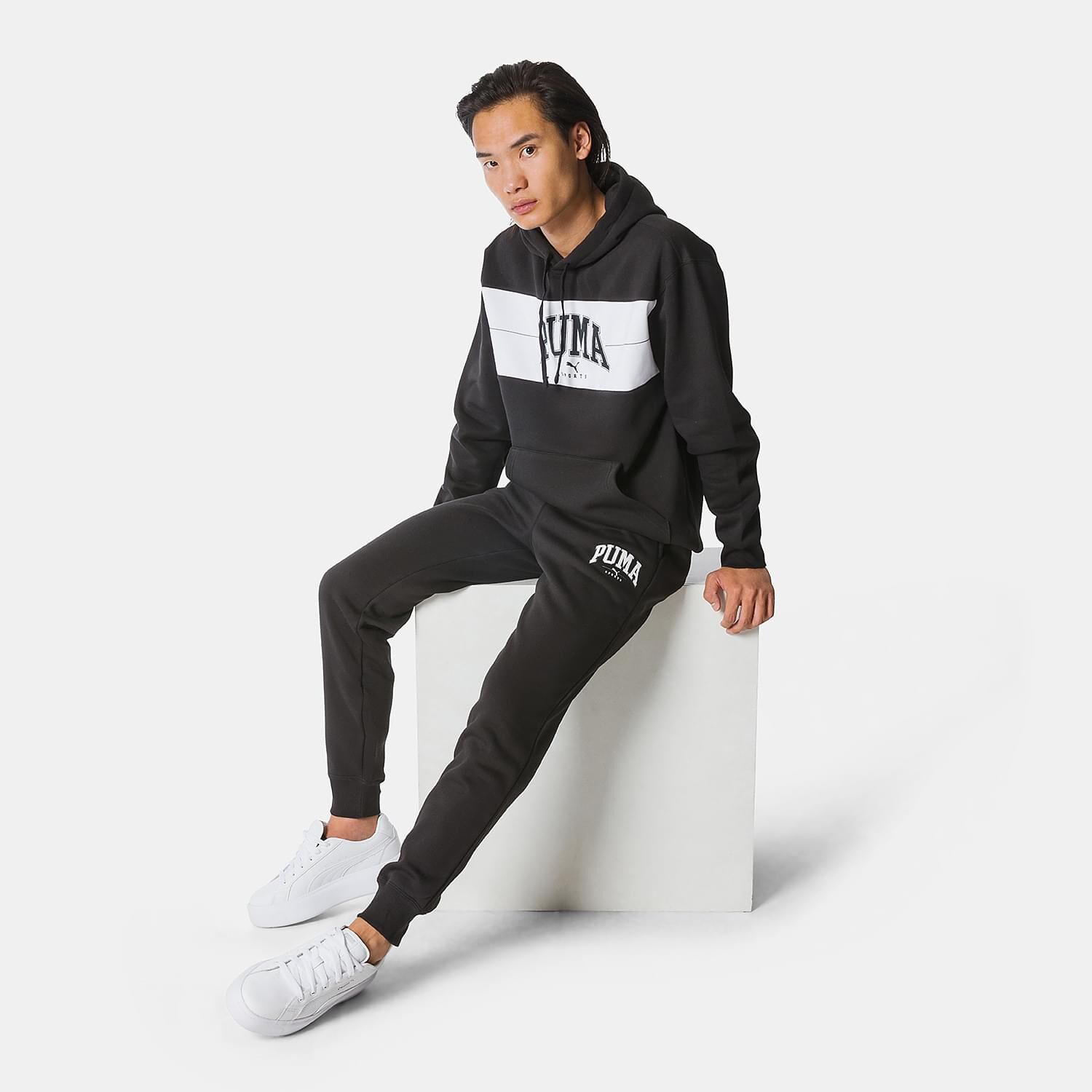 Puma Squad black and white pants AW LAB