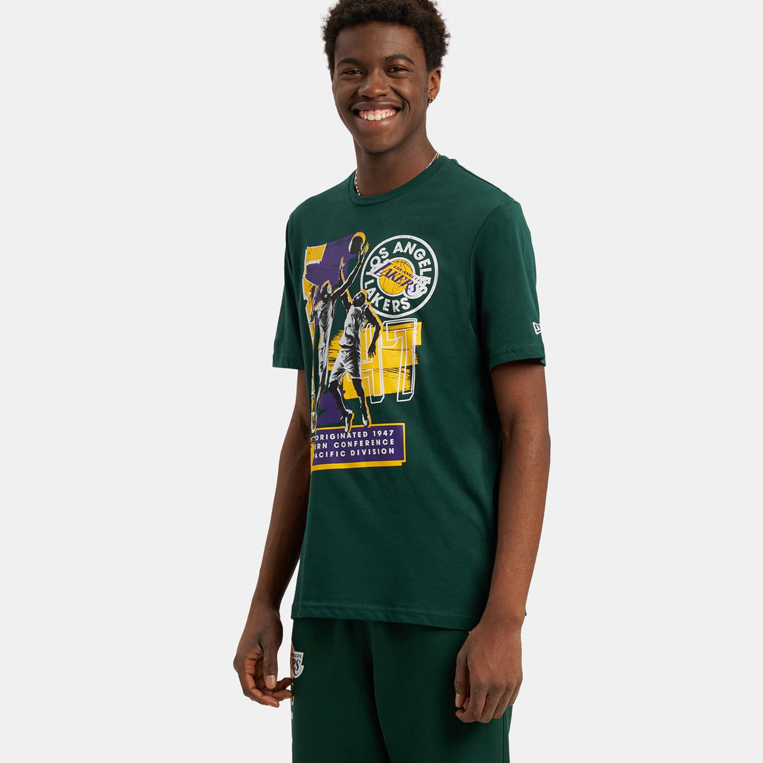 New Era LA Lakers NBA Player Graphic green T-Shirt | AW LAB