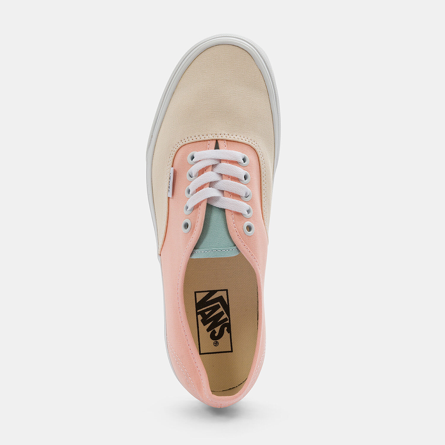 Vans Authentic Pastel Block pink yellow and light blue AW LAB