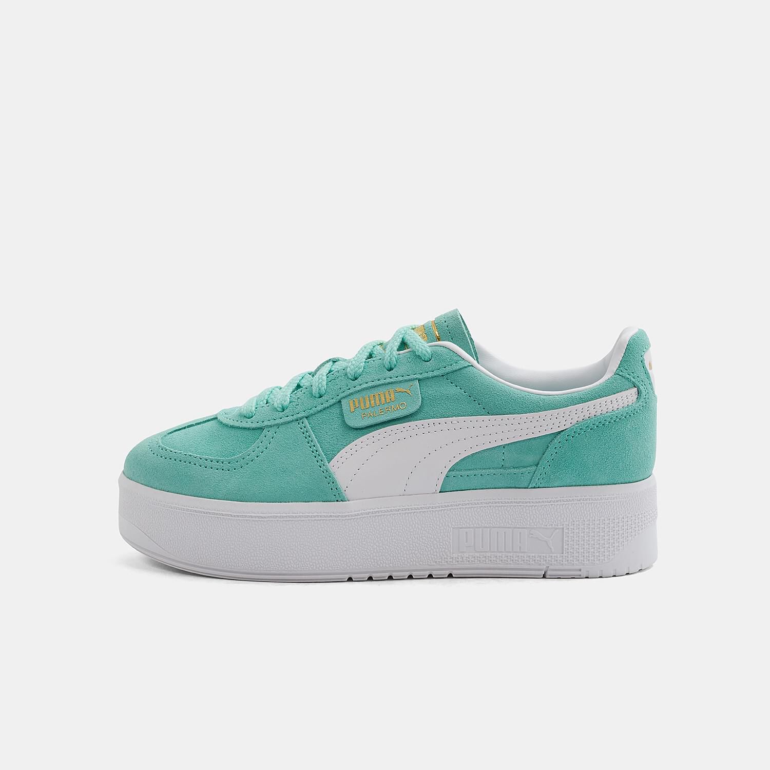 Green and white Puma Palermo Elevata AW LAB