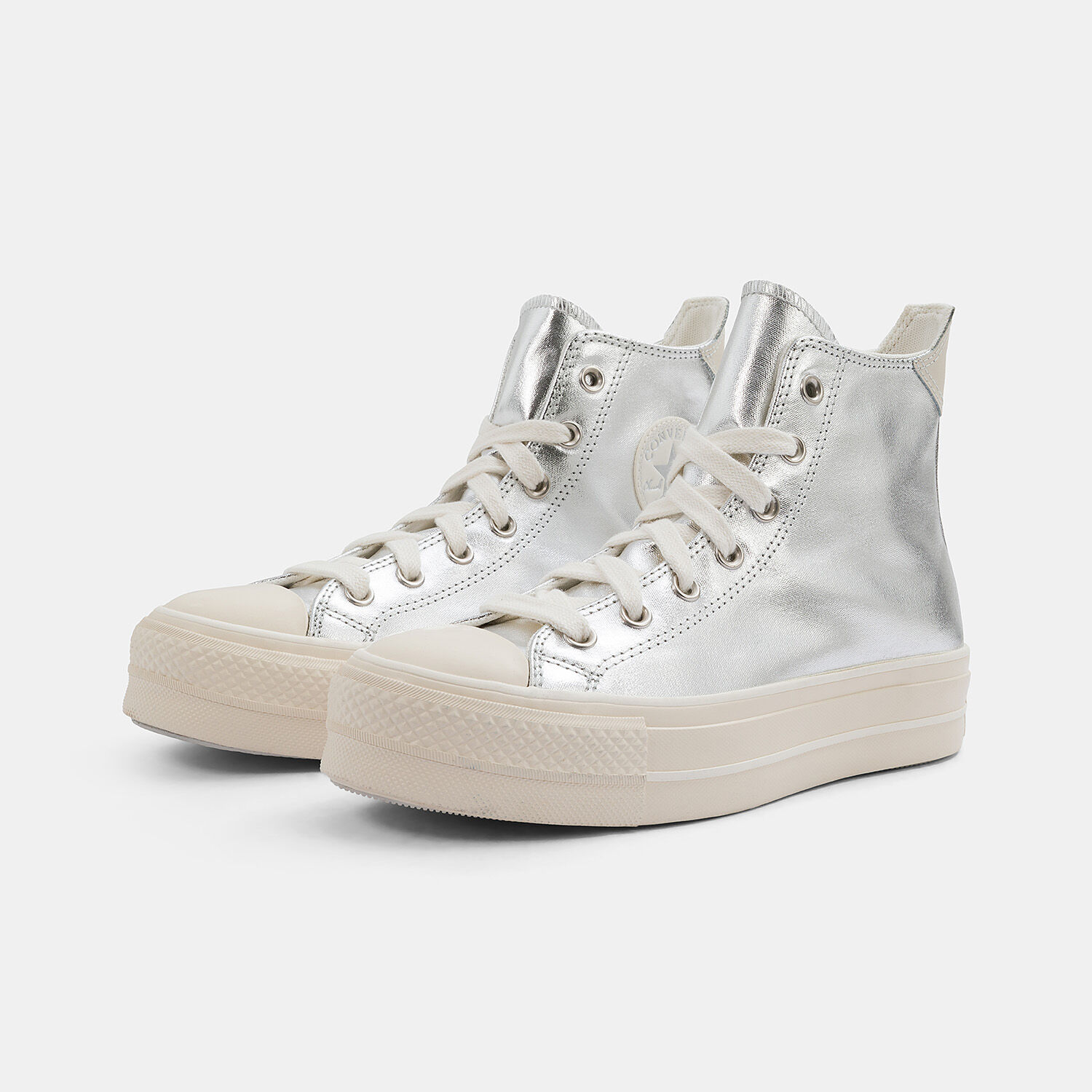 Chuck taylor all star lift metallic leather high cheap