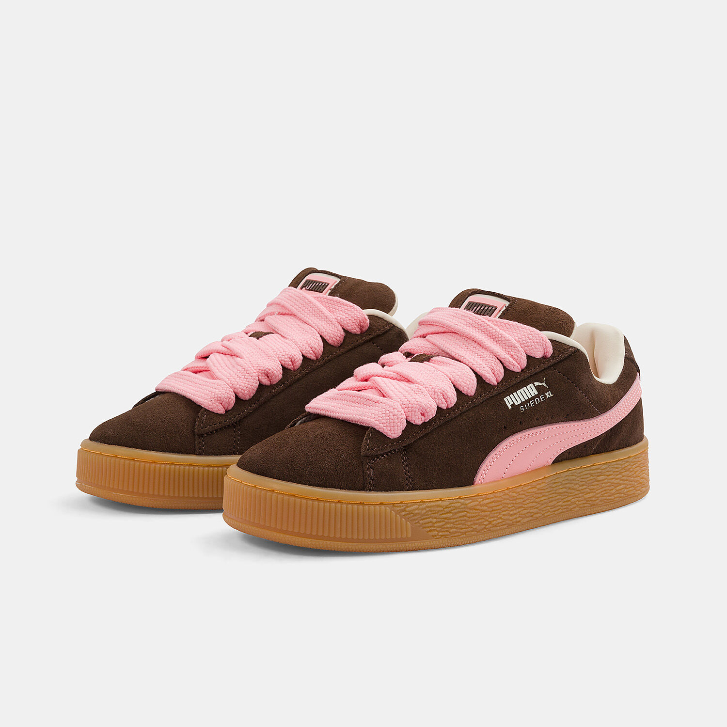 Puma basket platform uomo marroni top