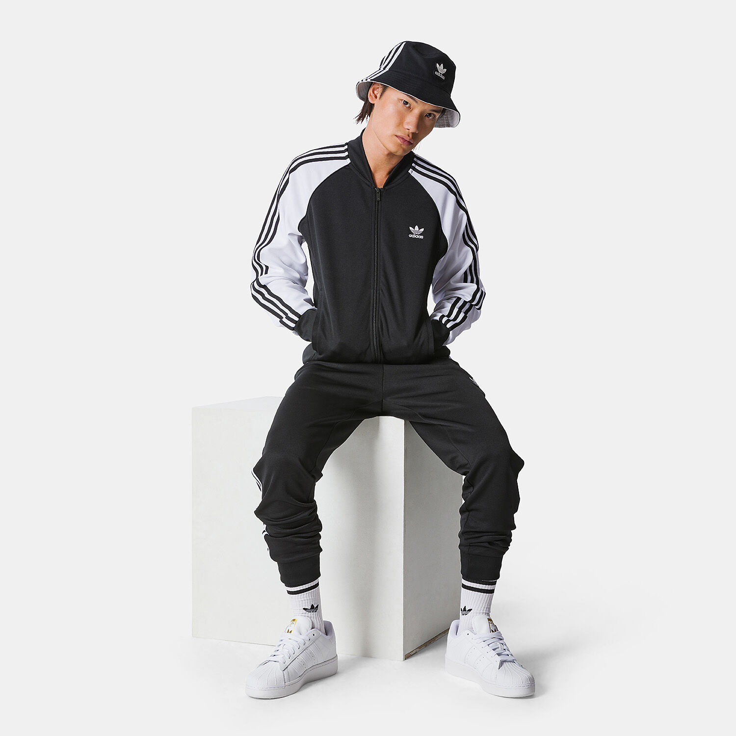 adidas adicolor Classics SST track jacket black and white AW LAB