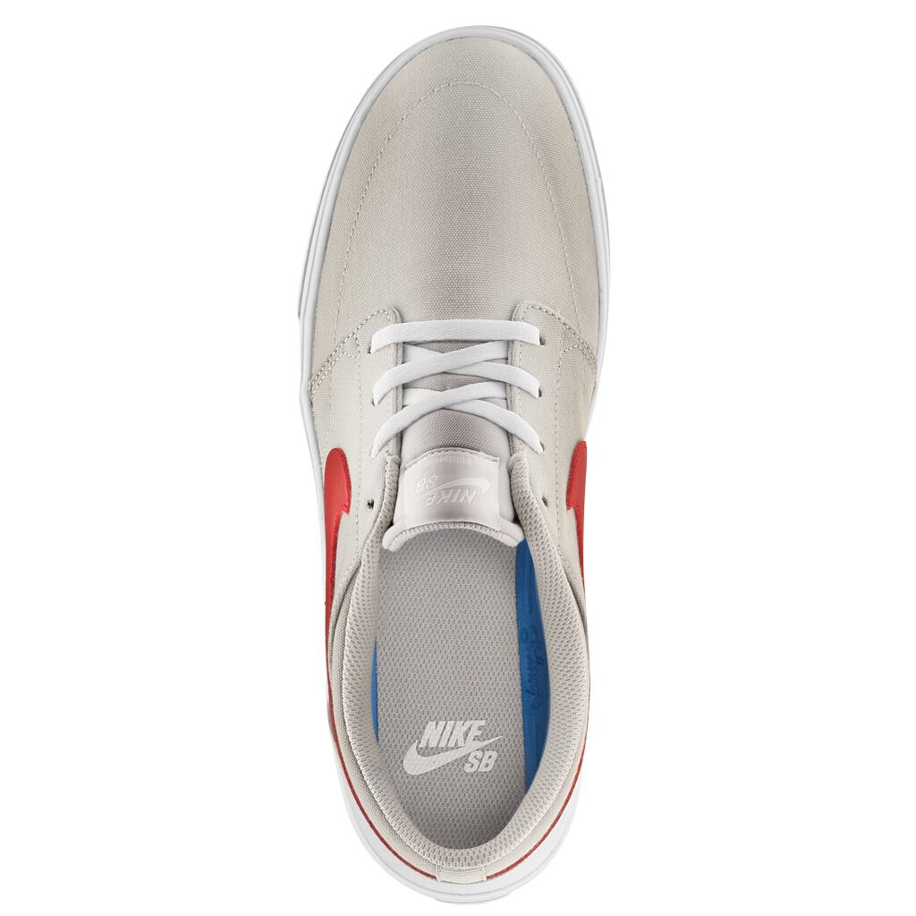 Nike sb janoski platinum & red suede skate discount shoes