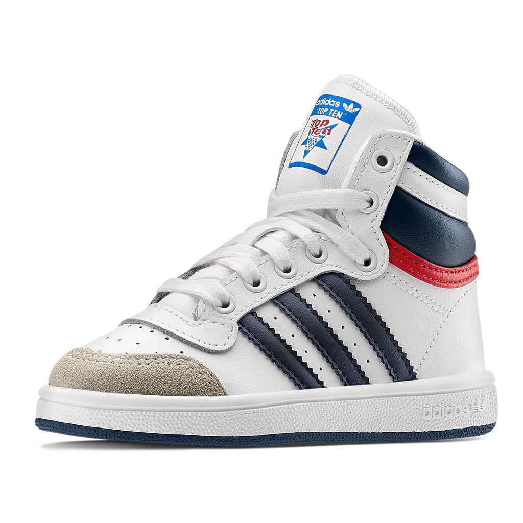 Adidas top ten cheap hi red white blue